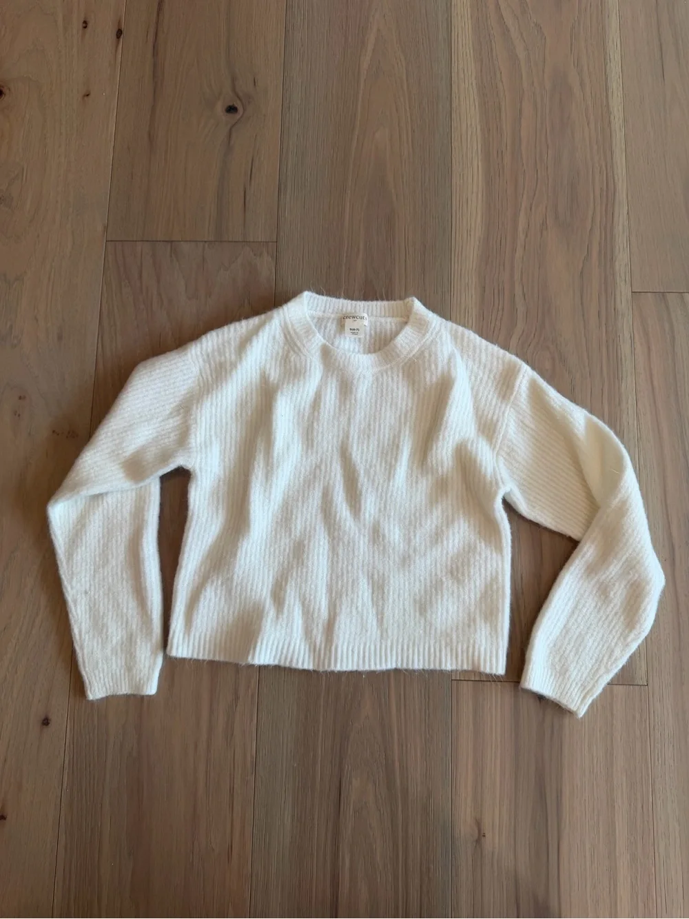 Crewcuts Ivory Ribbed Crewneck Sweater